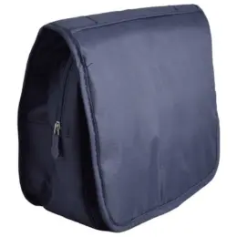 Velcro Hanging Toiletry Bag Dark Blue Folded